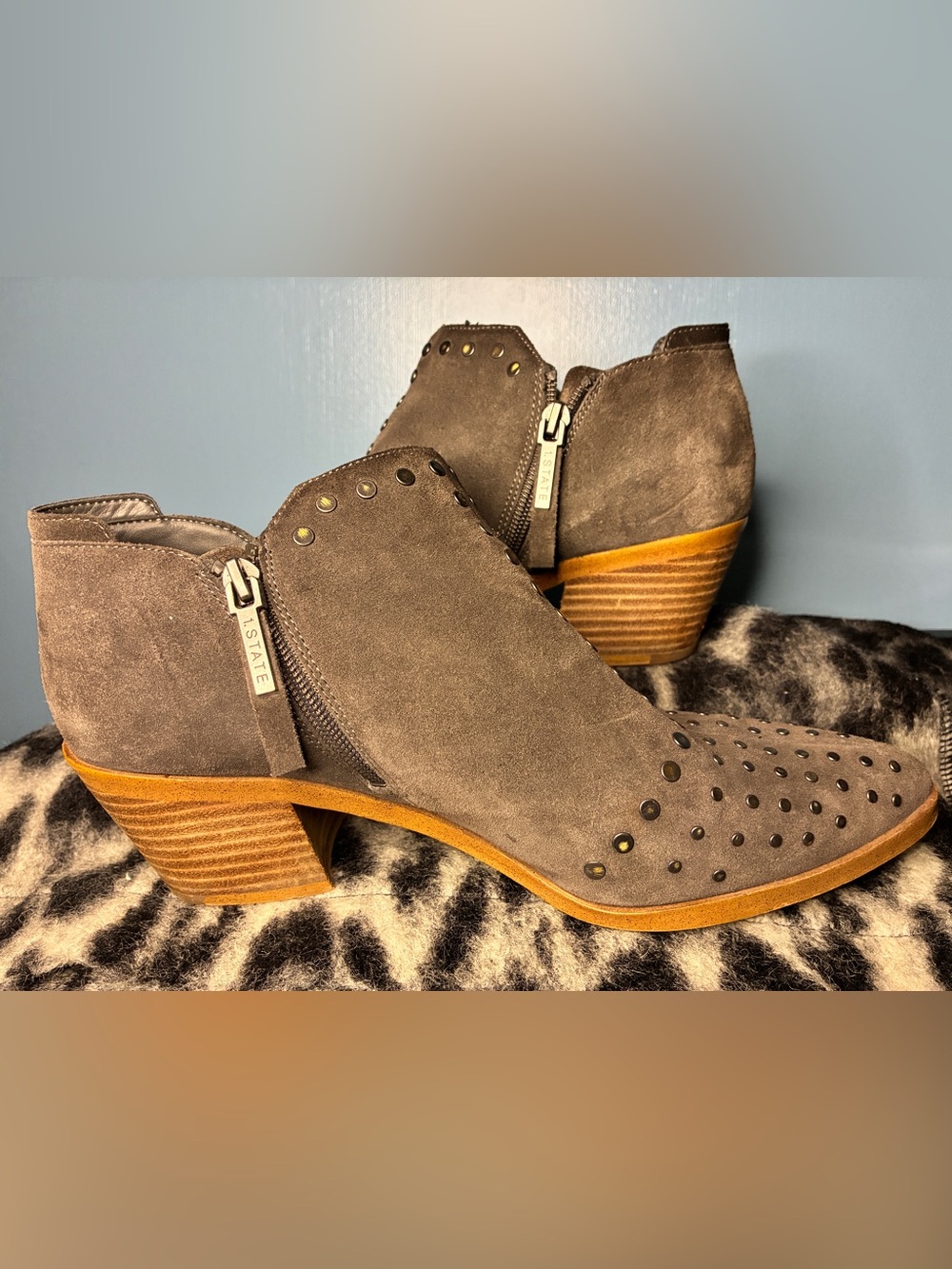 Women's Suede Studded Ankle Boots